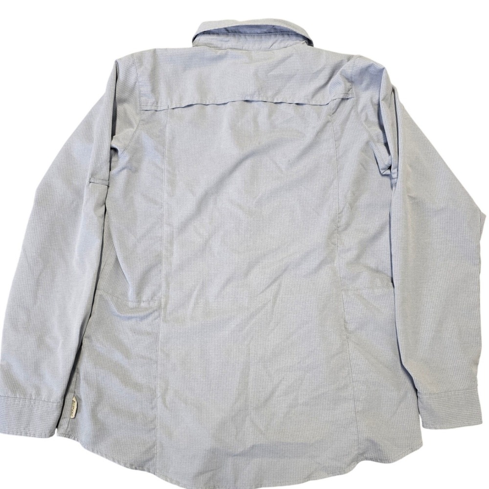 ExOfficio Insect Shield Shirt Womens Small Travel Hiking Button Up Gray - Picture 2 of 12